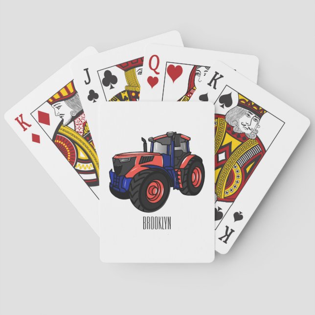 Jeu De Cartes Illustration du tracteur (dos)