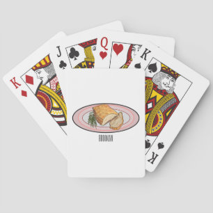 Jeu De Cartes Illustration du ventre de porc rôti
