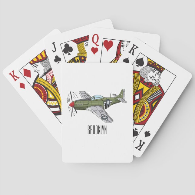 Jeu De Cartes Illustration d'un avion militaire (dos)