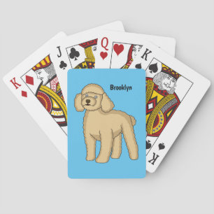 Jeu De Cartes Illustration d'un caniche brun joyeux