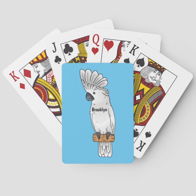 Jeu De Cartes Illustration d'un oiseau de cobaye-parapluie (dos)