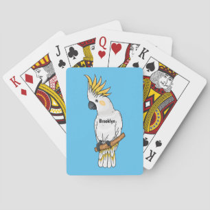 Jeu De Cartes Illustration d'un oiseau de cokatoscope à crête de