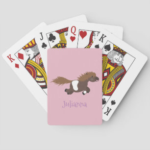 Jeu De Cartes Illustration d'un poney de Shetland mignon