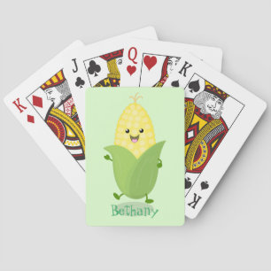 Jeu De Cartes Illustration d'une caricature de maïs joyeux