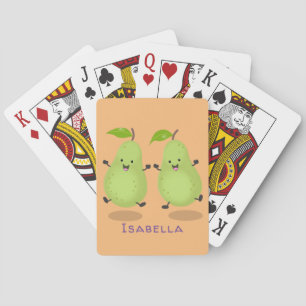 Jeu De Cartes Illustration d'une paire de poires mignonne