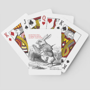 Jeu De Cartes Illustration et citation de Lewis Carroll dans le 