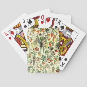 Jeu De Cartes Illustration Fleurs vintages
