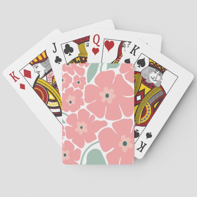 Jeu De Cartes Illustration florale (dos)