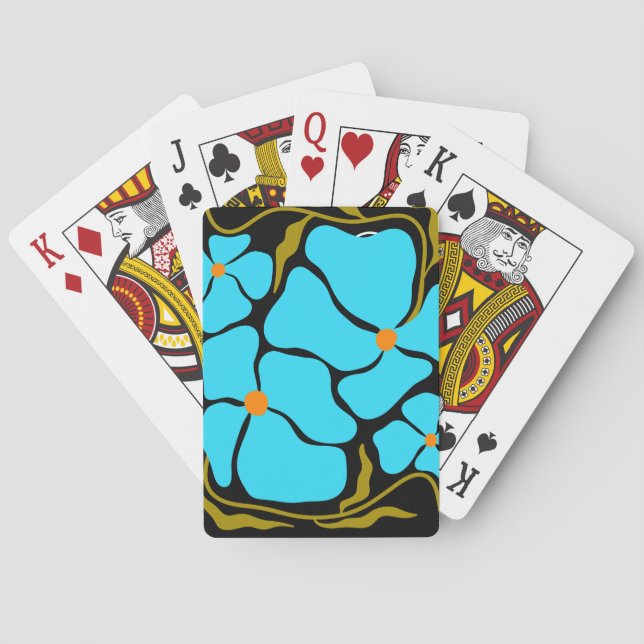 Jeu De Cartes Illustration florale d'art (dos)