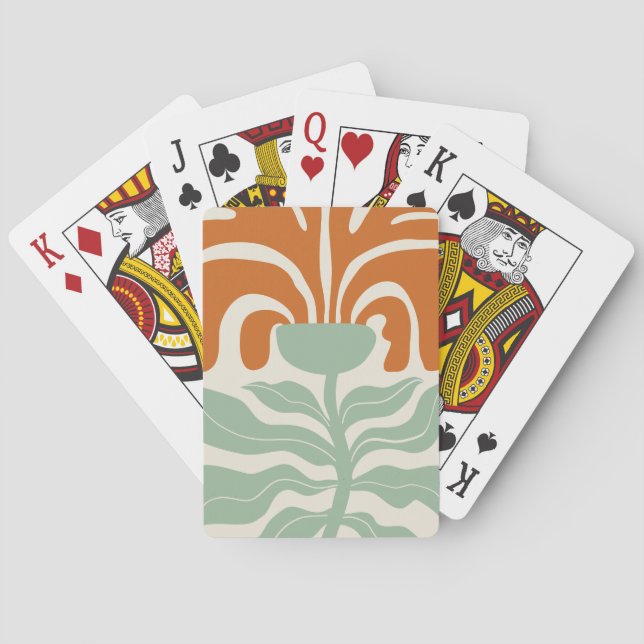 Jeu De Cartes Illustration florale d'art (dos)