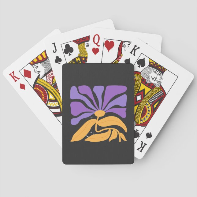 Jeu De Cartes Illustration florale d'art (dos)