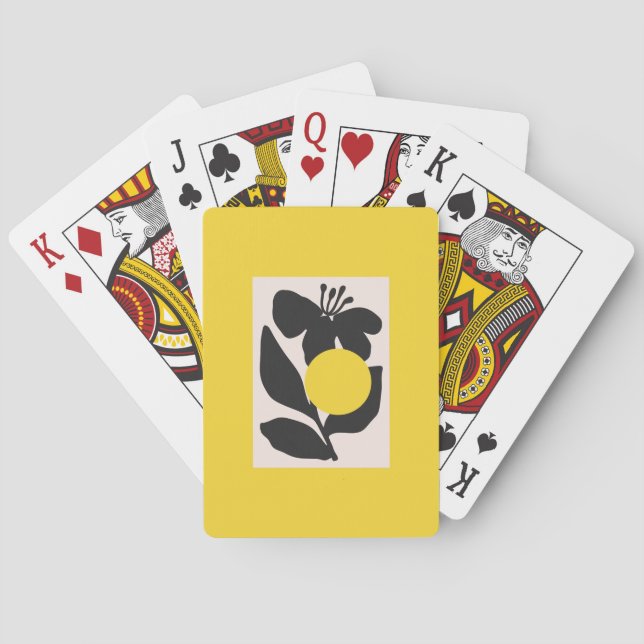 Jeu De Cartes Illustration florale d'art (dos)