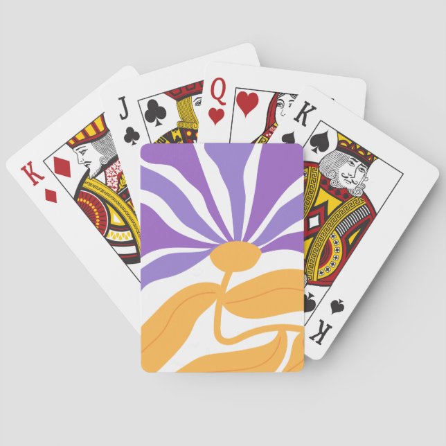 Jeu De Cartes Illustration florale d'art (dos)