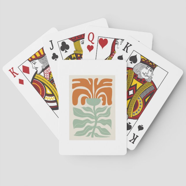Jeu De Cartes Illustration florale d'art (dos)