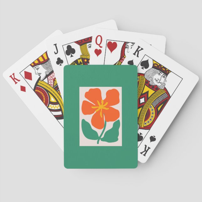 Jeu De Cartes Illustration florale d'art (dos)