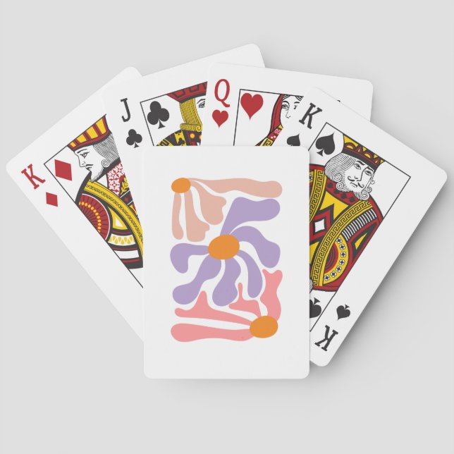 Jeu De Cartes Illustration florale d'art (dos)