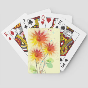 Jeu De Cartes Illustration florale moderne