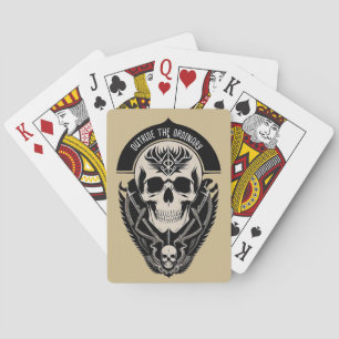 Jeu De Cartes Illustration gothique de crâne complexe