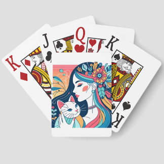 Jeu De Cartes Illustration graphique de Cat Lady