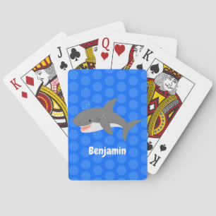 Jeu De Cartes Illustration joyeuse du grand requin blanc