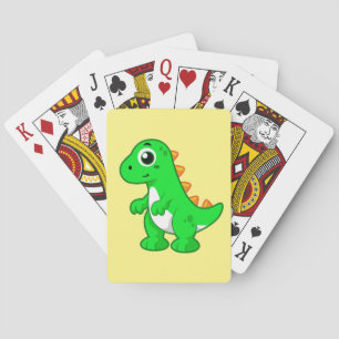 Jeu De Cartes Illustration Mignonne Du Tyrannosaurus Rex.