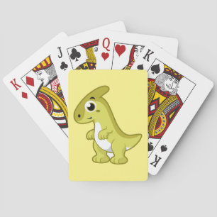 Jeu De Cartes Illustration Mignonne D'Un Parasaurolophus Dinosau