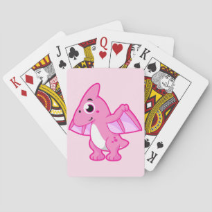 Jeu De Cartes Illustration Mignonne D'Un Pterodactyl.