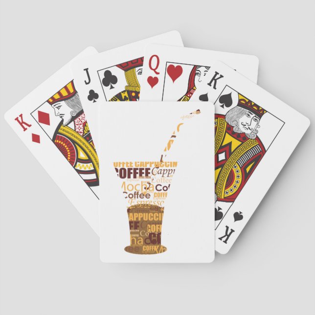Jeu De Cartes Illustration moderne du café (dos)