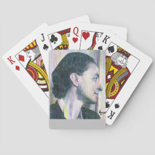 Jeu De Cartes Illustration moderne Georgia O'keeffe noir et gris