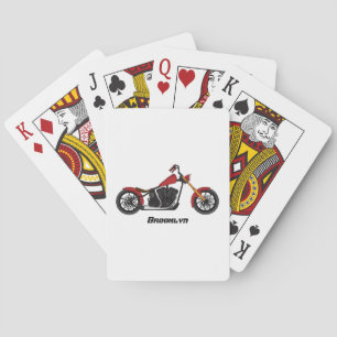 Jeu De Cartes Illustration motocyclette de style hélicoïdal