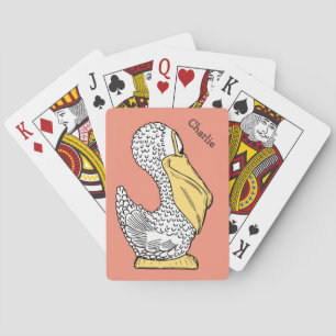 Jeu De Cartes Illustration Pelican nom personnalisé jouer aux ca
