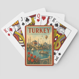 Jeu De Cartes Illustration rétro de la Mosquée Bleue Sainte-Soph