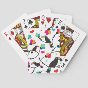 Jeu De Cartes illustration tropicale d'oiseau mignon de toucan