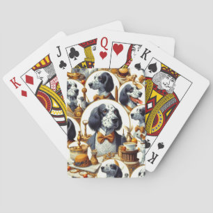 Jeu De Cartes Illustration vintage Anglais Setter