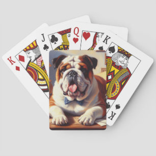 Jeu De Cartes Illustration vintage de Bulldog