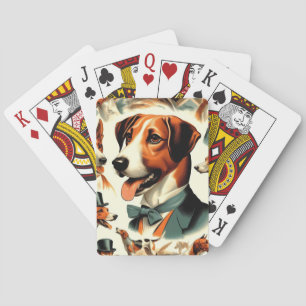 Jeu De Cartes Illustration vintage de Foxhound