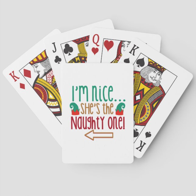 Jeu De Cartes Im Nice Shes Naughty Elf Casquette (dos)