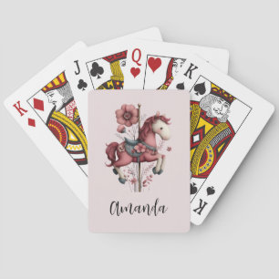 Jeu De Cartes Image de cheval de carrousel fantaisiste