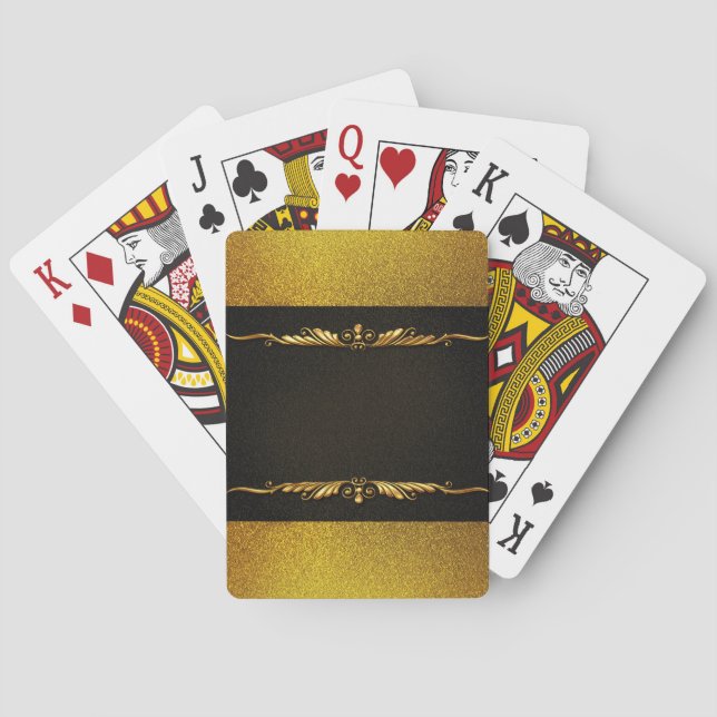 Jeu De Cartes Image de fond cadre doré (dos)