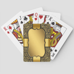 Jeu De Cartes Image de fond cadre doré