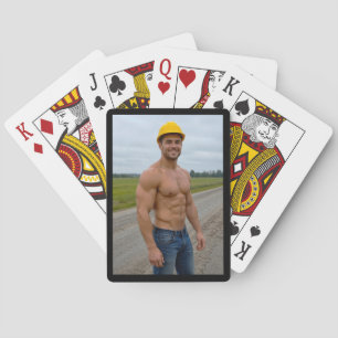 Jeu De Cartes Image de travailleur du bâtiment musclé n°1