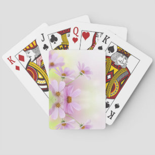 Jeu De Cartes Image personnalisé & Fleurs roses aquarelle