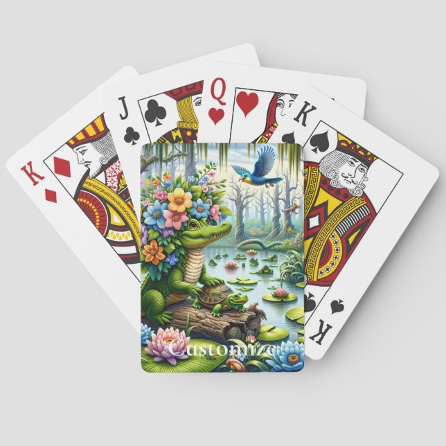 Jeu De Cartes Imaginaire alligator marécage Thunder_Cove (dos)