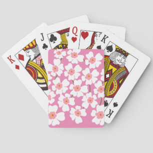 Jeu De Cartes Imaginaire blanc Motif rose