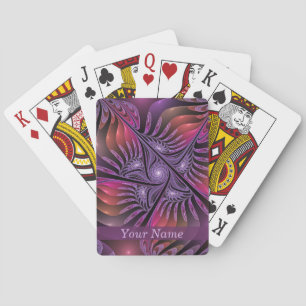 Jeu De Cartes Imaginaire coloré Abstrait Trippy Purple Nom