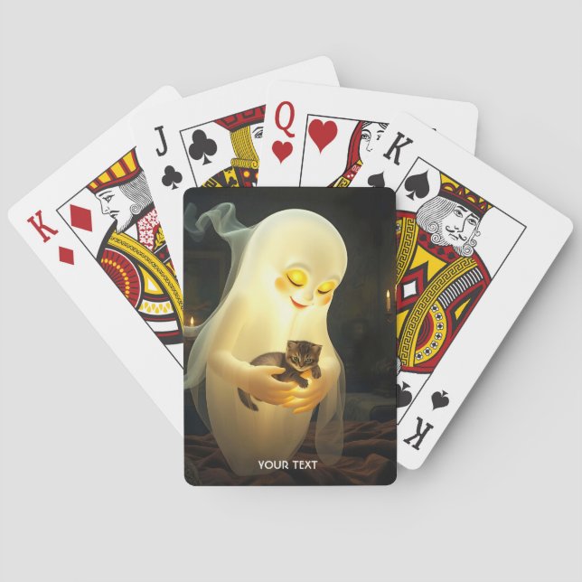 Jeu De Cartes Imaginaire Cute Fantôme Kitten Bougies (dos)