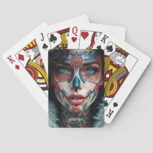 Jeu De Cartes Imaginaire Cute Girl Vibrant tatouage