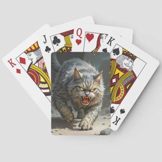 Jeu De Cartes Imaginaire Cute Rocks Angry Cat (dos)