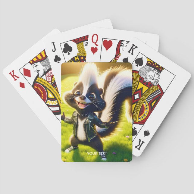 Jeu De Cartes Imaginaire Cute Skunk Punk Style (dos)