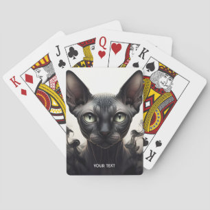 Jeu De Cartes Imaginaire Cute Sphynx Chat noir